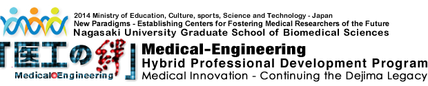 2014 Ministry of Education, Culture, sports, Science and Technology - Japan New Paradigms - Establishing Centers for Fostering Medical Researchers of the Futures Nagasaki University Graduate School of Biomedical Sciences Medical-Engineering Hybrid Professional Development Program Medical Innovation - Continuing the Dejima Legacy